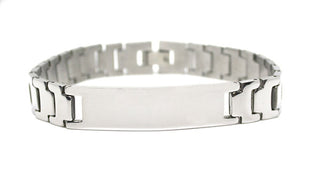 Pulsera de hombre gruesa en forma de V con placa