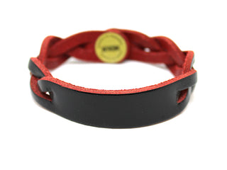 Bracciale Donna in Cuoio Nero a fascia Medium