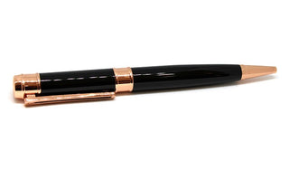 Biro Nera lucida con dettagli Oro Rosa