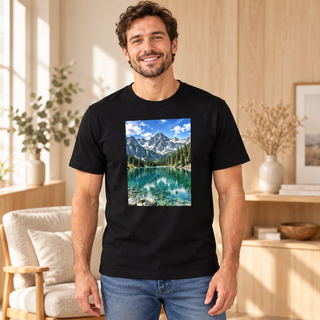 Maglietta uomo personalizzata in cotone nera – M – ambientata