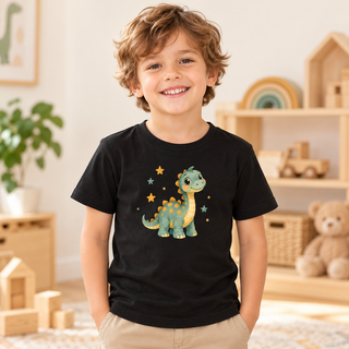 Maglietta bambino personalizzata in cotone nera – 1-2 anni – ambientata
