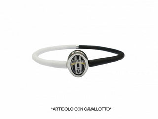 Bracciale Juve in silicone bianco e nero