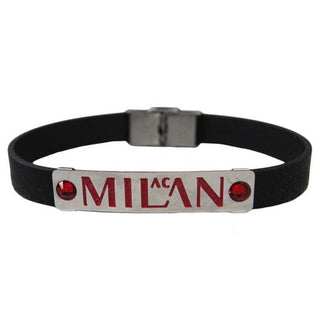 Pulsera Milan en símil piel con placa y cristales.