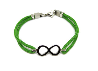 Bracciali Donna in Corda Verde con Infinito centrale