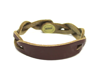 Bracciale Donna in Cuoio Marrone a fascia Small