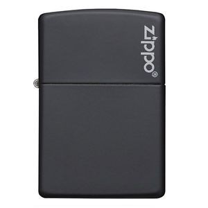 Accendino Zippo Nero con Logo