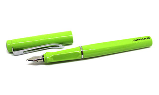 Stilografica Jinhao Verde lucida con dettagli Silver