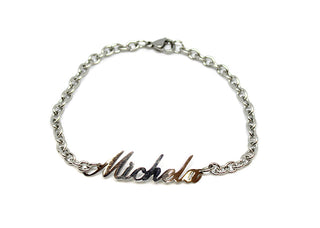 Pulsera de eslabones con nombre Michela