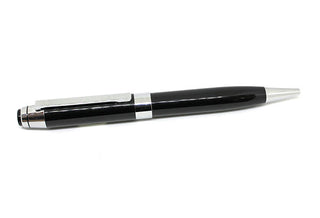 Biro Nera lucida con dettagli Silver