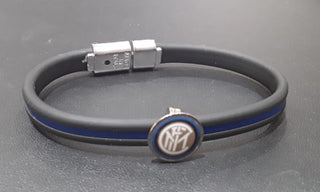 Bracciale Inter con gomma nera e stemma centrale