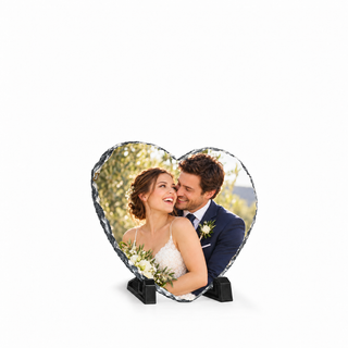Stampa su pietra a cuore 20x20 cm con foto personalizzata