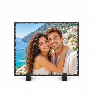 Stampa su pietra orizzontale 30x25 cm con foto personalizzata