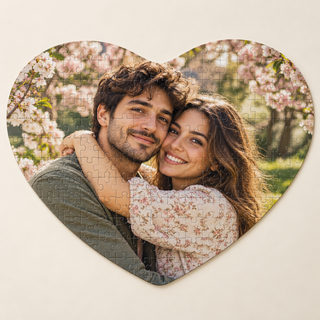 Puzzle fotografico a cuore A4 – 27,5 × 20 cm