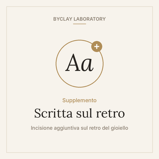 Supplemento scritta sul retro gioielli - ByClay Laboratory